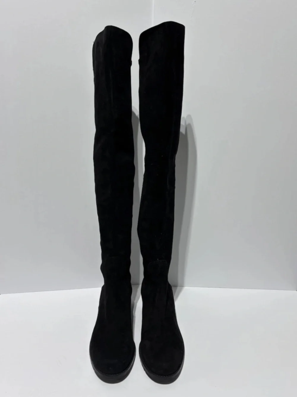 Stuart Weitzman Women’s Reserve Black Suede Over The Knee Boots, Size 8.5 N